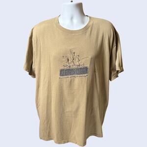 M&C Sport XL Retired Grandpa Fishing T-Shirt Tan